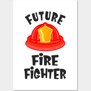 Little Firefighter Kids Fire Brigade Boys Posters and Art